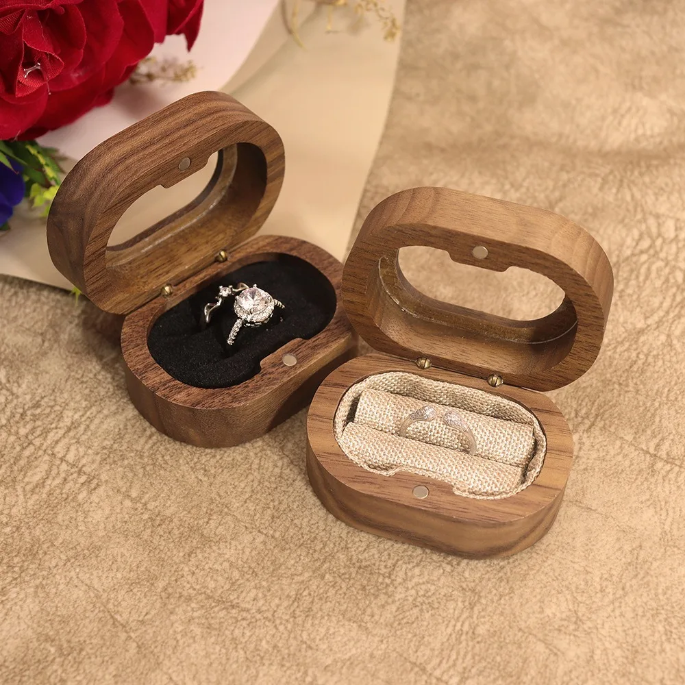 Portable Wooden Finger Ring Box Jewelry Storage Box Mini Wedding Ring Case Luxury Engagement Ring Couple Rings Holder Engagement
Portable Wooden Finger Ring Box Jewelry Storage Box Mini Wedding Ring Case Luxury Engagement Ring Couple Rings Holder Engagement