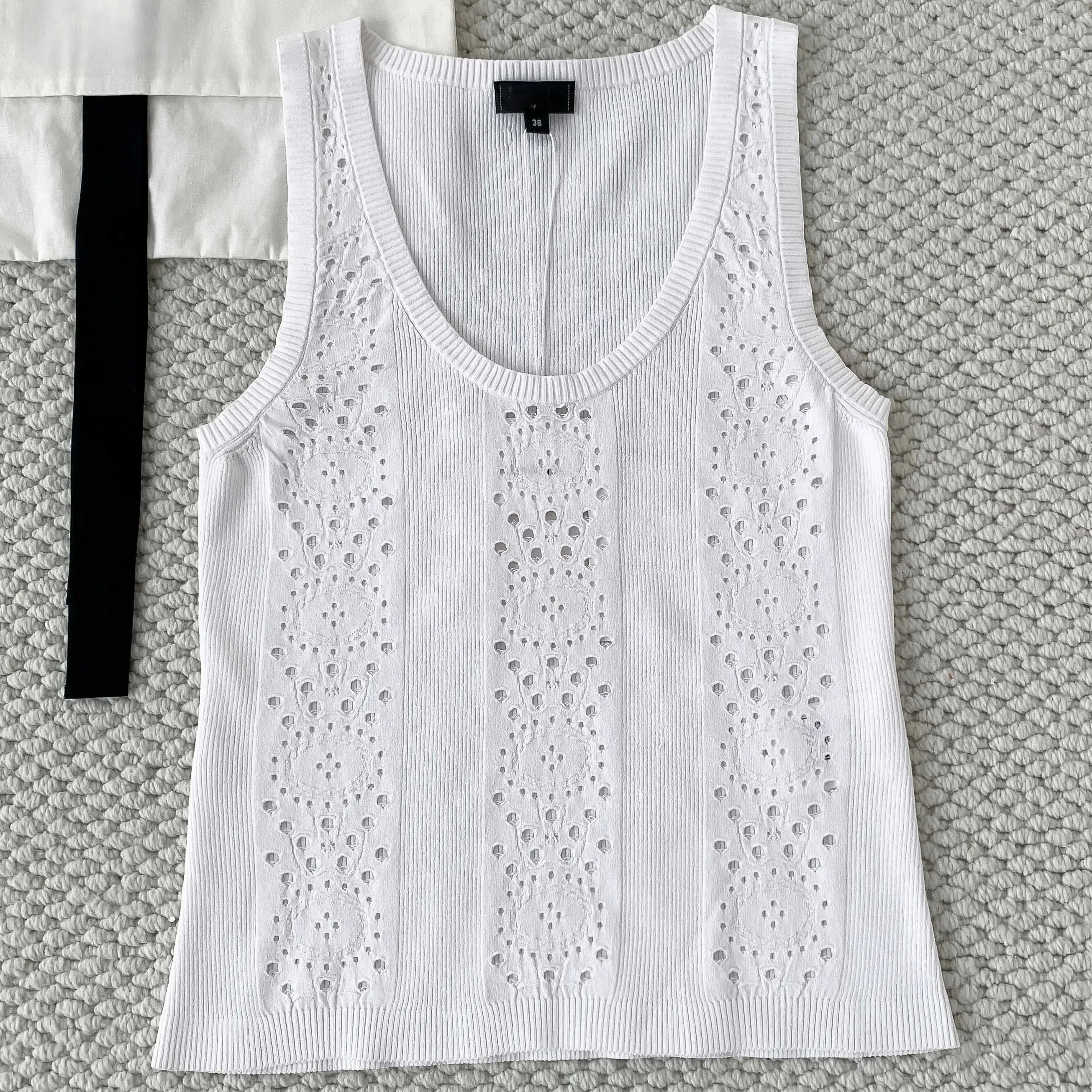 2025 Summer New Sexy Casual Hollow Knitted Tank Top S 
2025 Summer New Sexy Casual Hollow Knitted Tank Top S
