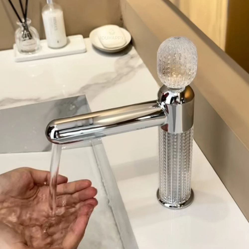 Transparent Sink Faucet with 2 Water Dispensing Modes Deck Mounted Basin Faucet Cold and Hot Water Faucet Bathroom Accessories
Transparent Sink Faucet with 2 Water Dispensing Modes Deck Mounted Basin Faucet Cold and Hot Water Faucet Bathroom Accessories