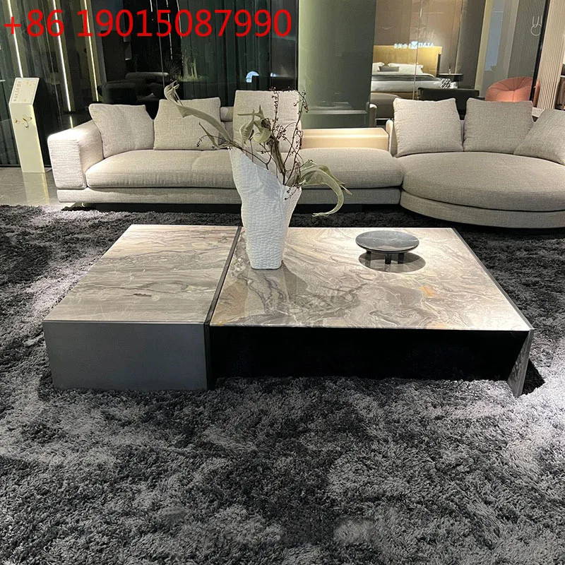 Italian minimalist light luxury rock slab coffee table, living room furniture, high-end rectangular combination coffee table
Italian minimalist light luxury rock slab coffee table, living room furniture, high-end rectangular combination coffee table
