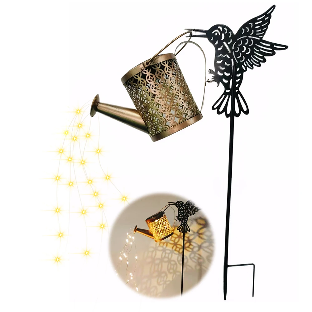 Solar Watering Can Light Hummingbird Watering Can Light Waterproof Garden Stake Light Decorative for Garden Yard Balcony
Solar Watering Can Light Hummingbird Watering Can Light Waterproof Garden Stake Light Decorative for Garden Yard Balcony