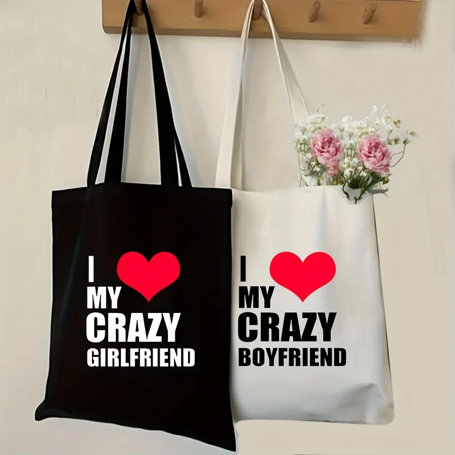 I Love My Crazy Girlfriend Funny Tote Bag Women'S Casual Shoulder Handbag for Travel and Shopping Ideal for Daily Use
I Love My Crazy Girlfriend Funny Tote Bag Women'S Casual Shoulder Handbag for Travel and Shopping Ideal for Daily Use