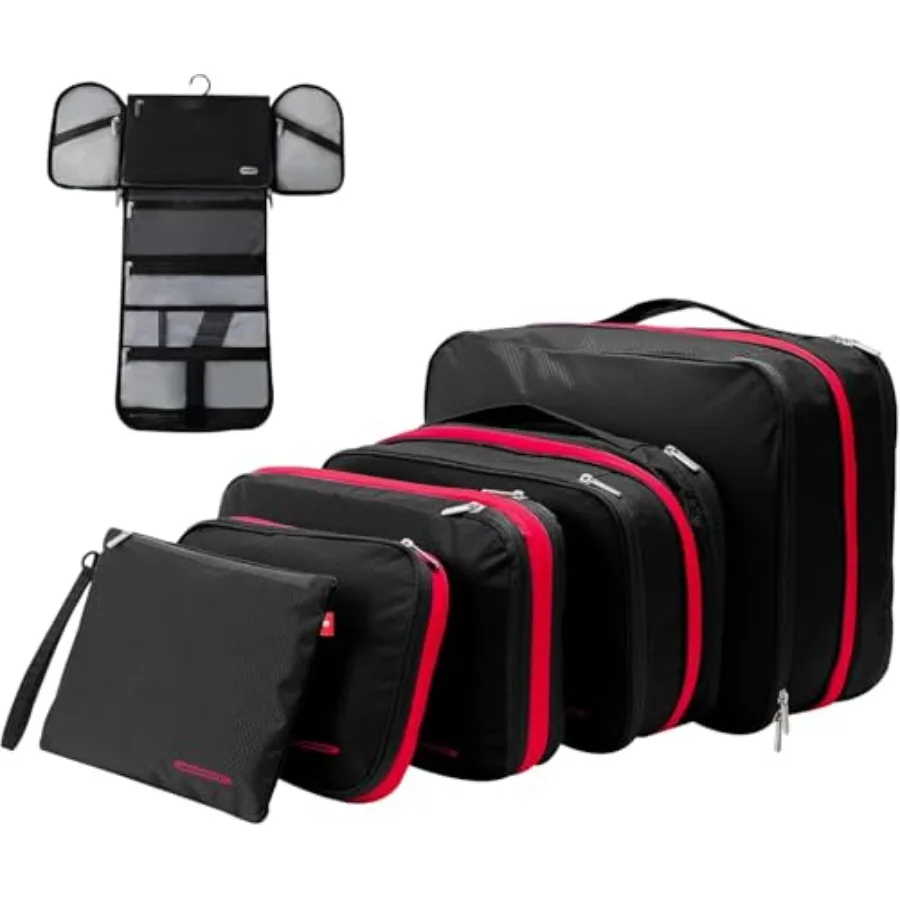 BeeNesting Waterproof Compression Packing Cubes 5/6/8 sets, Large Travel Packing organizers for Carry on Luggage, 2 Sides Expan
BeeNesting Waterproof Compression Packing Cubes 5/6/8 sets, Large Travel Packing organizers for Carry on Luggage, 2 Sides Expan