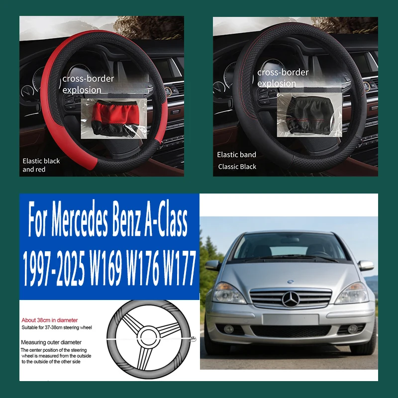 For Mercedes Benz A-Class 1997-2025 38cm Steering Wheel Cover PU Leather Anti Slip Steer Wheel Protector Breathable Fiber Braid
For Mercedes Benz A-Class 1997-2025 38cm Steering Wheel Cover PU Leather Anti Slip Steer Wheel Protector Breathable Fiber Braid