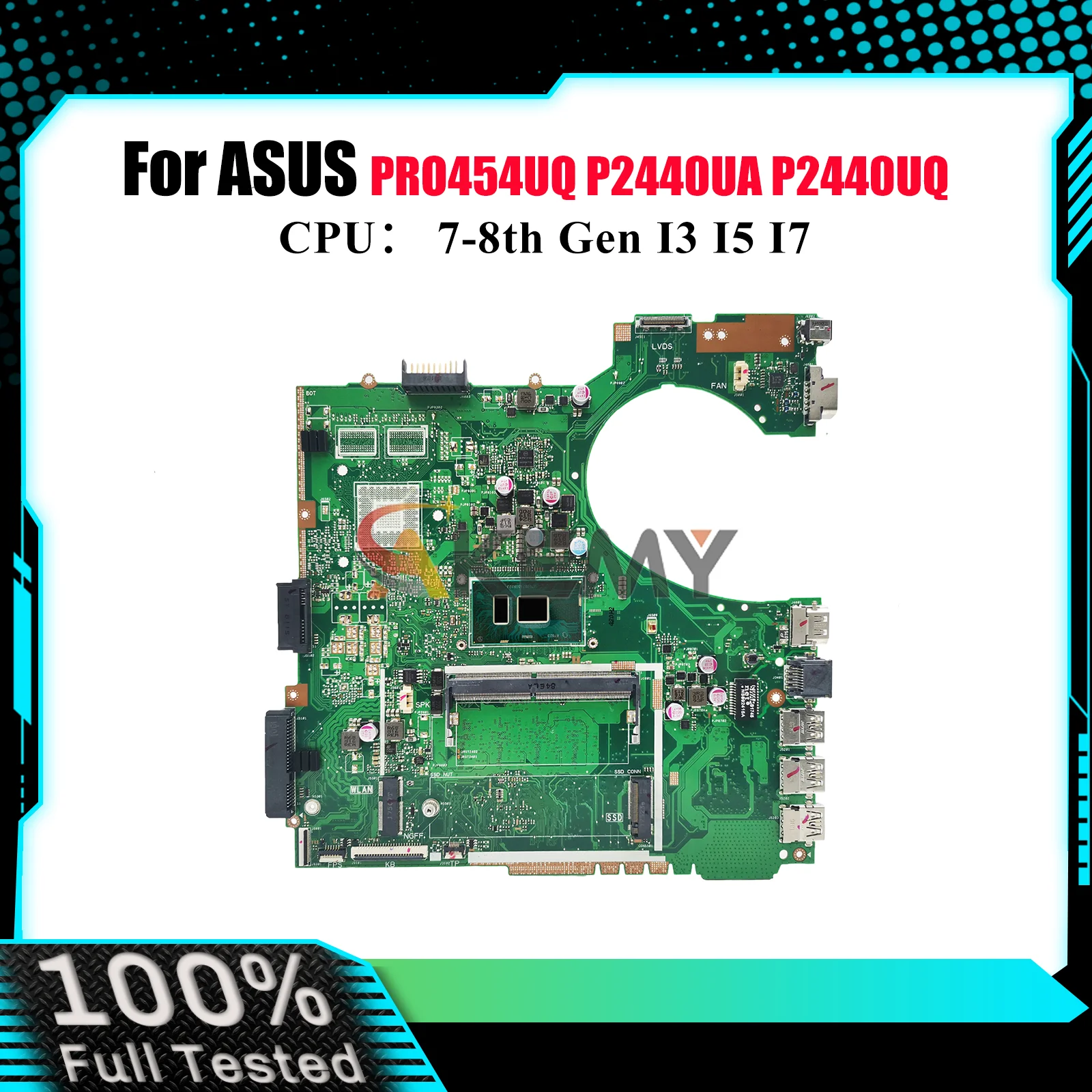 P2440UA Laptop Motherboard For ASUS ProArt P2440UA P2440UF PRO454UQ P2440U P2440UQ Mainboard With I3 I5 I7 CPU 100% tests OK stk
P2440UA Laptop Motherboard For ASUS ProArt P2440UA P2440UF PRO454UQ P2440U P2440UQ Mainboard With I3 I5 I7 CPU 100% tests OK stk