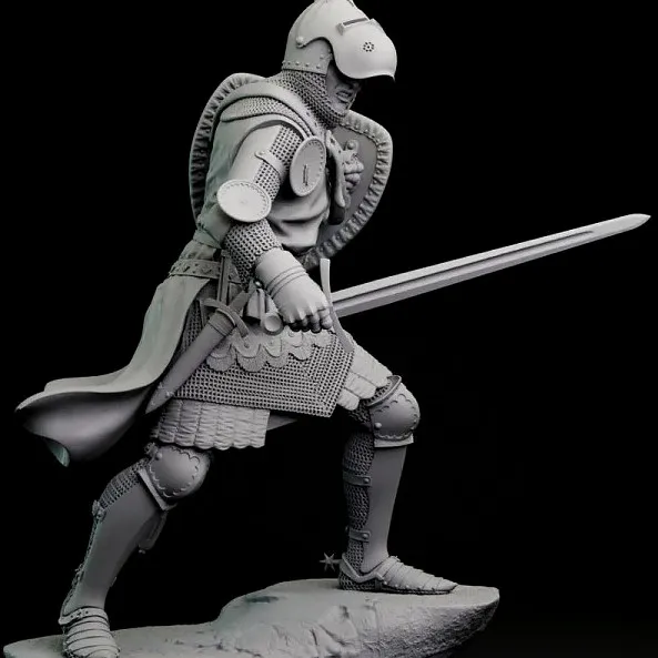 1/24 75 мм Средневековый рыцарь, солдат из смолы, белая модель A-2235
1/24 75 мм Средневековый рыцарь, солдат из смолы, белая модель A-2235