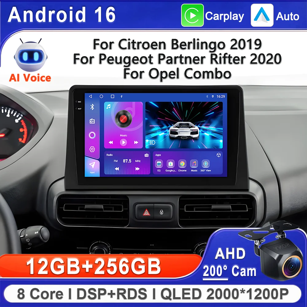 Android 16 2K Incell Screen Multimedia Stereo For Citroen Berlingo 2019 Peugeot Partner Rifter 2020 For Opel Combo Plug and Play
Android 16 2K Incell Screen Multimedia Stereo For Citroen Berlingo 2019 Peugeot Partner Rifter 2020 For Opel Combo Plug and Play