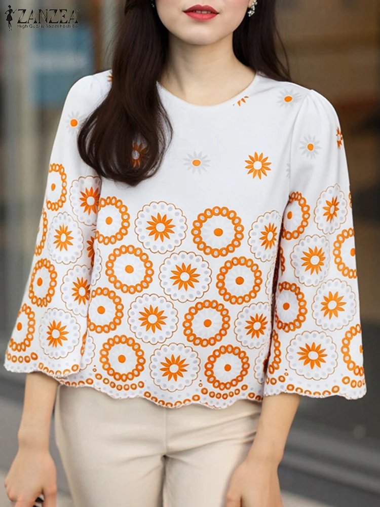 ZANZEA Women Printing Blouse Vintage Tops 2025 Casual Fare Sleeve Tunic Loose Bohemian Pullover Female Elegant OL Work Blusas
ZANZEA Women Printing Blouse Vintage Tops 2025 Casual Fare Sleeve Tunic Loose Bohemian Pullover Female Elegant OL Work Blusas