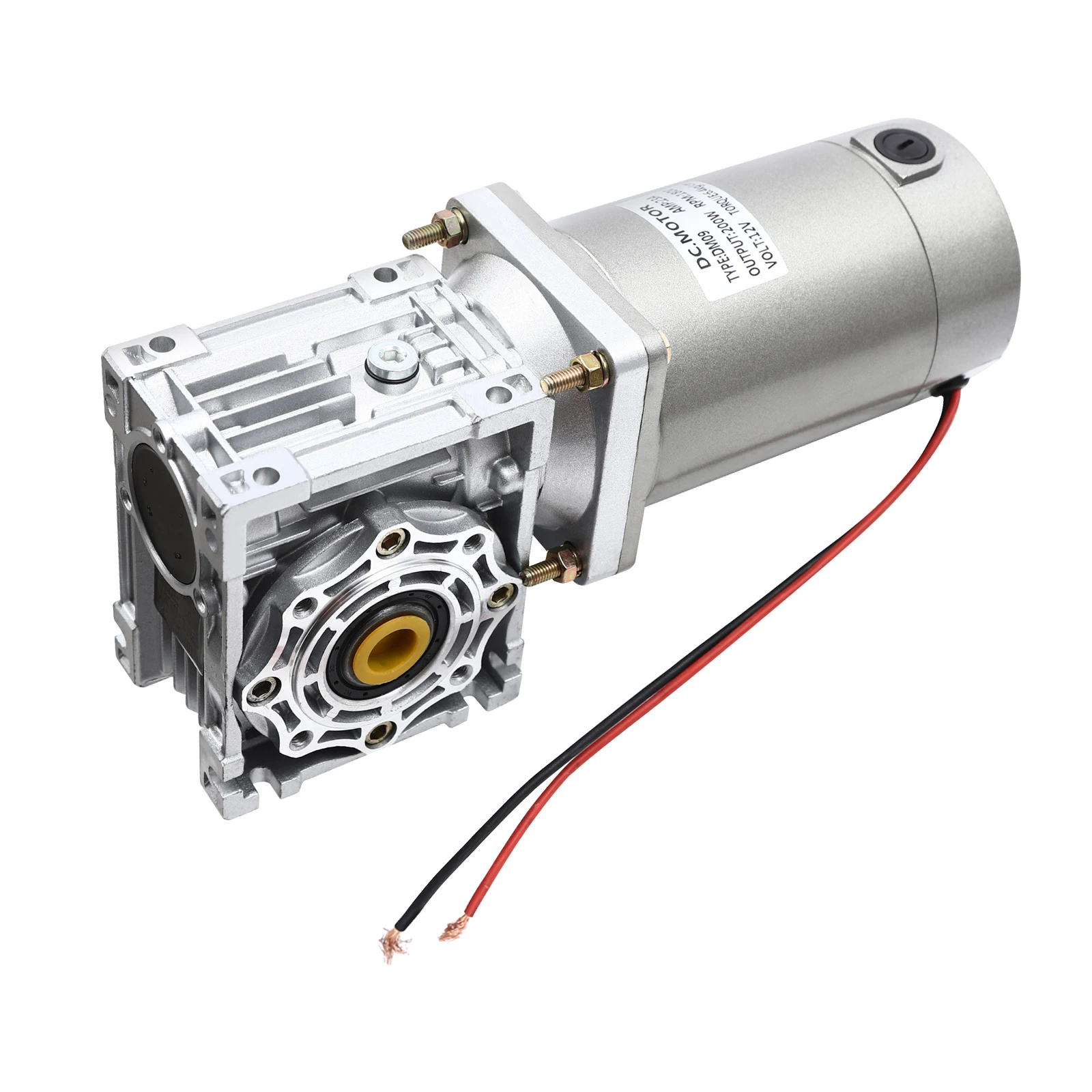 DC 12V 200W Gear Motor, 1800RPM, Adjustable Speed, Reversible Function, 1:50 Ratio, Brushed Copper Motor for Equipment and Autom
DC 12V 200W Gear Motor, 1800RPM, Adjustable Speed, Reversible Function, 1:50 Ratio, Brushed Copper Motor for Equipment and Autom