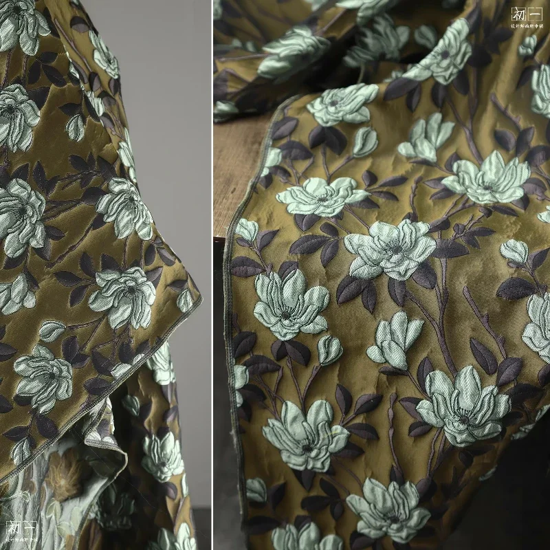 Retro Jade Orchid Jacquard Fabric for Diy Sewing Chinese Style Coat Skirt Clothing Design Cloth By The Meter Wholesale
Retro Jade Orchid Jacquard Fabric for Diy Sewing Chinese Style Coat Skirt Clothing Design Cloth By The Meter Wholesale