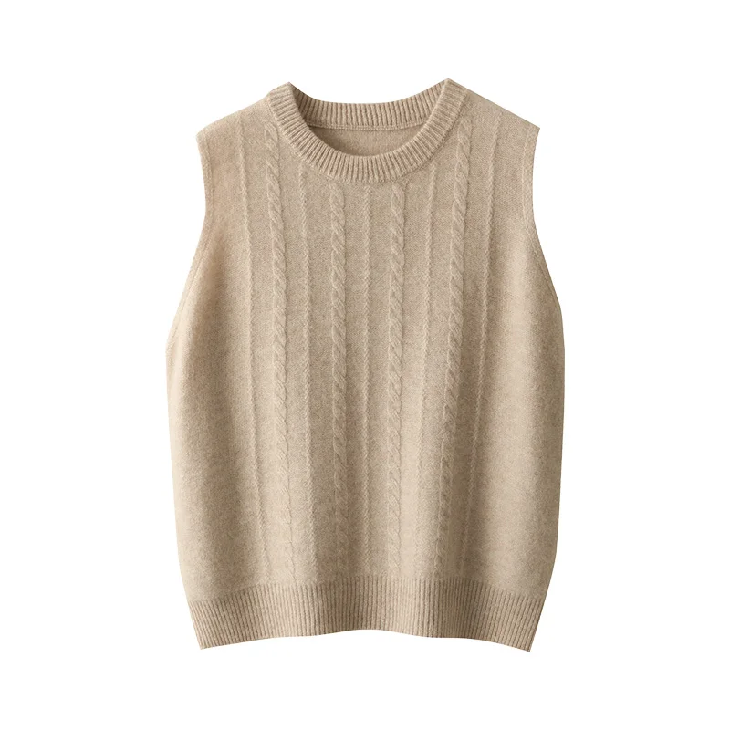 Women's O-neck Pullover Sweater Wool Vest Autumn Winter Twist Flower Waistcoat 100% Merino Wool Knitwear Sleeveless Cashmere Top
Women's O-neck Pullover Sweater Wool Vest Autumn Winter Twist Flower Waistcoat 100% Merino Wool Knitwear Sleeveless Cashmere Top