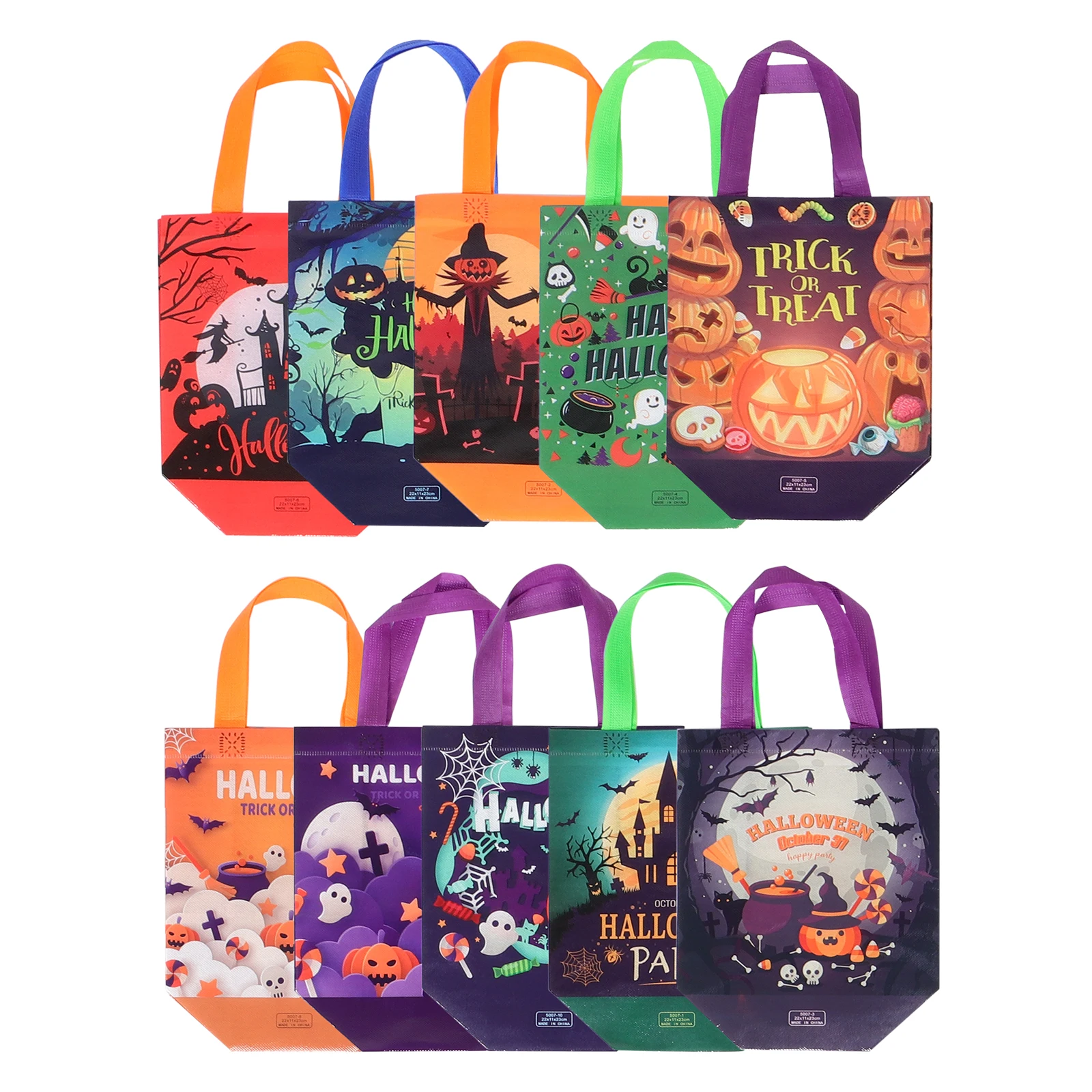 10pcs Halloween Tote Candy Wrapping Storage With Handles Reusable Shopping Bags Gifts Packaging Bags Non Woven Fabric Bright
10pcs Halloween Tote Candy Wrapping Storage With Handles Reusable Shopping Bags Gifts Packaging Bags Non Woven Fabric Bright