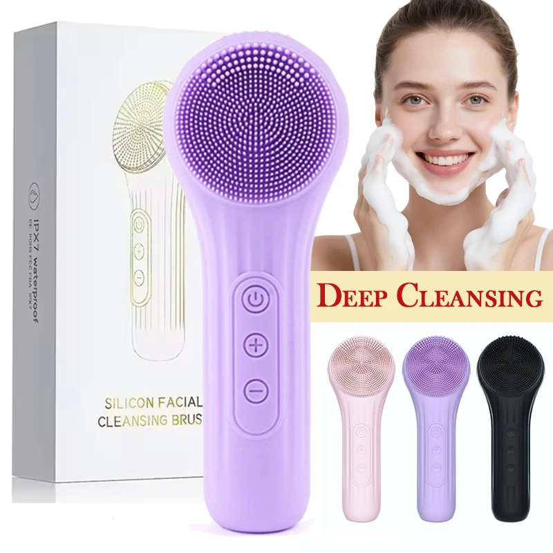 Rechargeable Waterproof Sonic Facial Cleansing Brush Silicone Vibrating Deep Clean Exfoliating Face Cleanser
Rechargeable Waterproof Sonic Facial Cleansing Brush Silicone Vibrating Deep Clean Exfoliating Face Cleanser