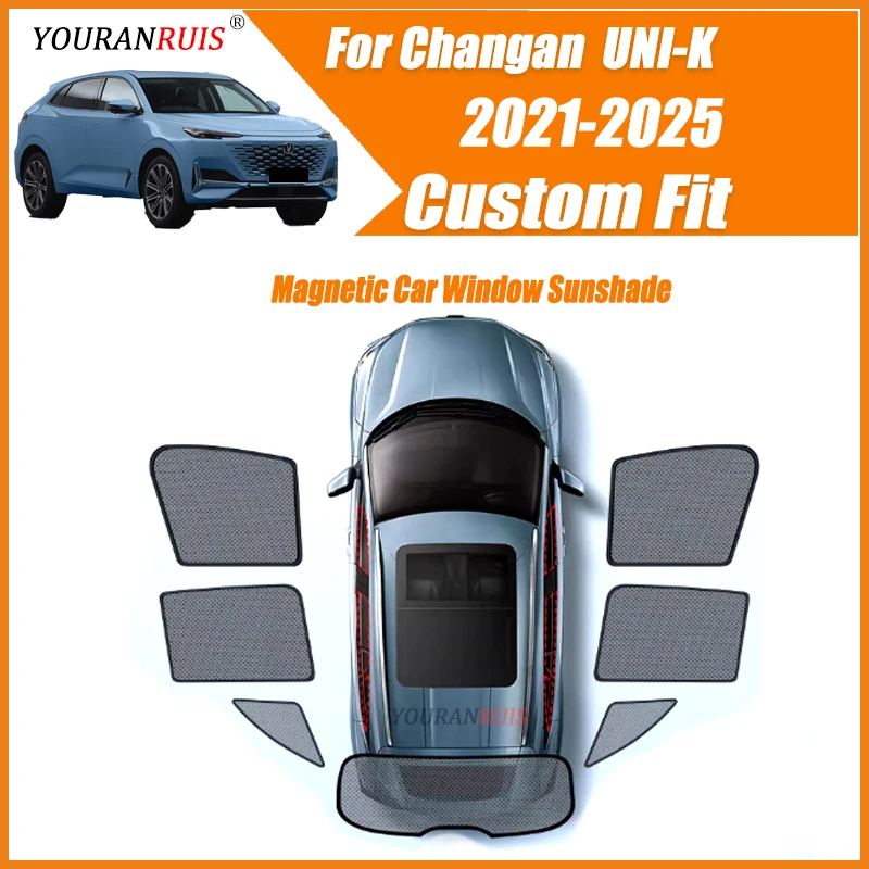 Magnetic black Car Windows Sunshade Side Heat insulation Mesh Sun Curtain Visor UV Protection For Changan UNI-K 2021-2025
Magnetic black Car Windows Sunshade Side Heat insulation Mesh Sun Curtain Visor UV Protection For Changan UNI-K 2021-2025