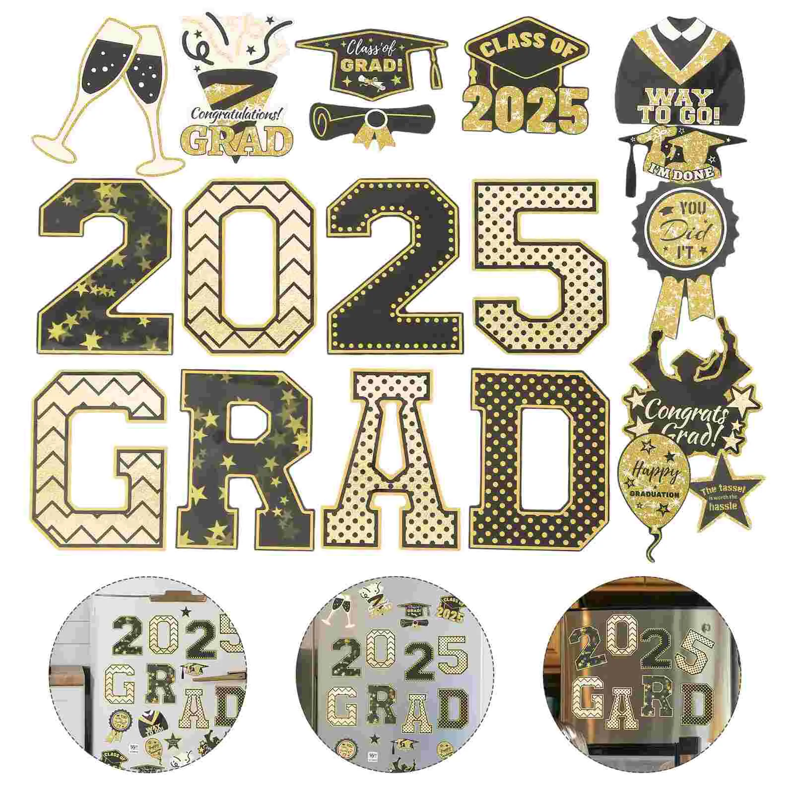 Stickers Graduation Car Decals Refrigerator Magnetic Kindergarten Decor Supplies Party Sign Golden
Stickers Graduation Car Decals Refrigerator Magnetic Kindergarten Decor Supplies Party Sign Golden