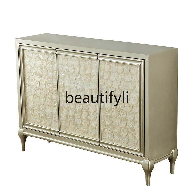 European modern simple side cabinet American light luxury entrance shell solid wood high-end shoe cabinet French
European modern simple side cabinet American light luxury entrance shell solid wood high-end shoe cabinet French