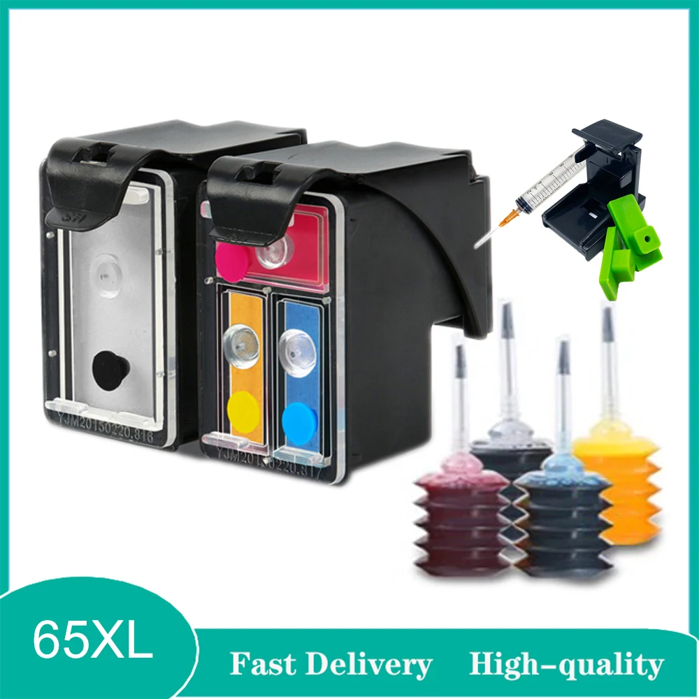 Vilaxh For HP 65xl Deskjet 3732 3752 3755 3730 3758 3720 3722 3723 Printer For HP 65 65 Refillable Ink Cartridge For HP 65 65XL
Vilaxh For HP 65xl Deskjet 3732 3752 3755 3730 3758 3720 3722 3723 Printer For HP 65 65 Refillable Ink Cartridge For HP 65 65XL