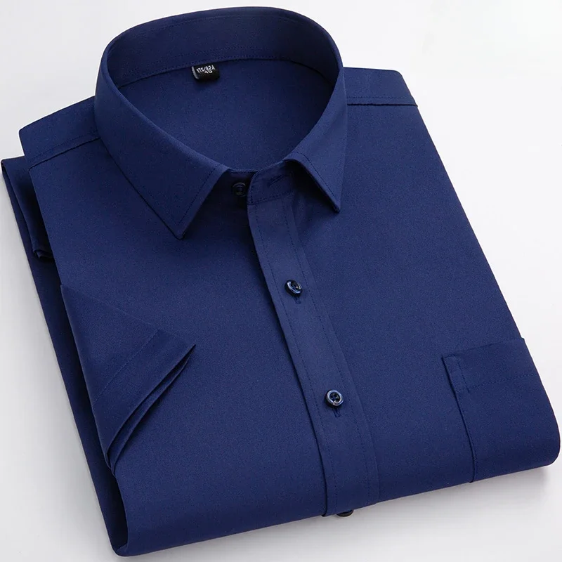 New in shirt thin summer short sleeve shirts for men solid color plain shirt slim fit formal shirt office white black clothes
New in shirt thin summer short sleeve shirts for men solid color plain shirt slim fit formal shirt office white black clothes