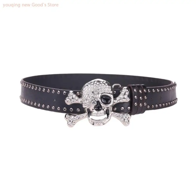 49ME Wear Resistant Adult Belt with Rhinestones Skull Buckle Woman Decorative PU Belt
49ME Wear Resistant Adult Belt with Rhinestones Skull Buckle Woman Decorative PU Belt