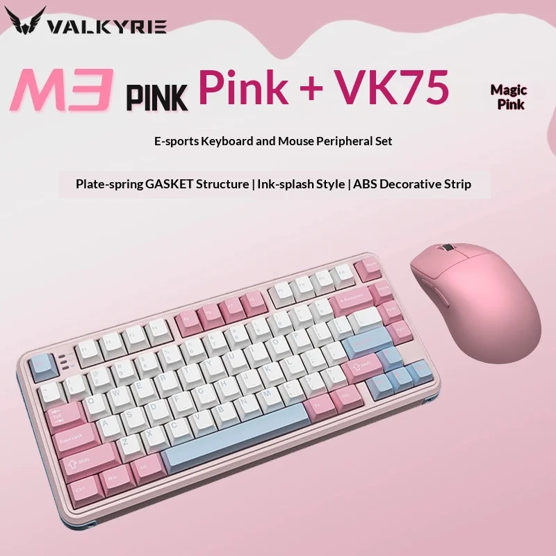 Valkyrie Vk75 Custom Mechanical Keyboard Tri-Mode Wired Bluetooth Gaming Keyboard Rgb Backlit Ergonomic Programmable For Gamers