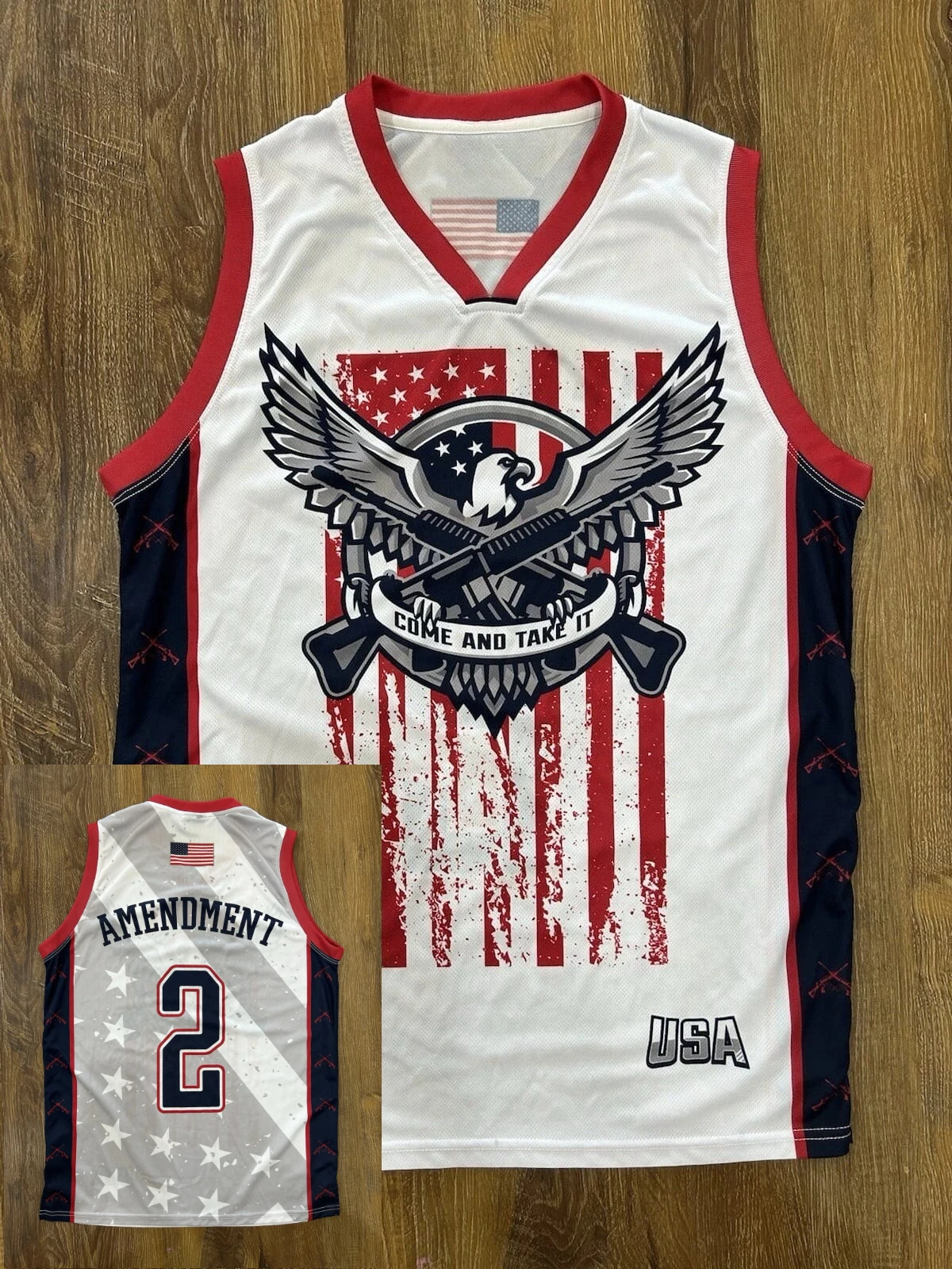 Savage Patriot Jersey USA Patriotic Second Amendment Freedom Basketball Comfortable and Fast-drying Men's Women's Same Tank Top
Savage Patriot Jersey USA Patriotic Second Amendment Freedom Basketball Comfortable and Fast-drying Men's Women's Same Tank Top