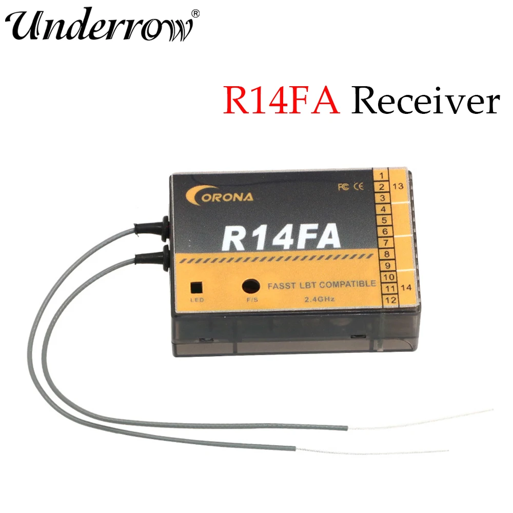 Corona R14FA 14CH RC Model Receiver FUTABA 2.4Ghz FASST Compatible Receiver For 10C 12FG 14SG 16SZ 18SZ
Corona R14FA 14CH RC Model Receiver FUTABA 2.4Ghz FASST Compatible Receiver For 10C 12FG 14SG 16SZ 18SZ