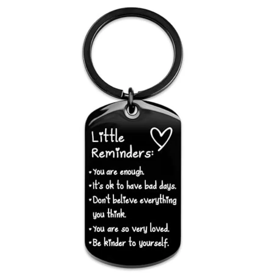 Little Reminders Keychain Inspiration Gifts for Women Men Affirmation Uplifting Mental Health You Are Enough Keyring
Little Reminders Keychain Inspiration Gifts for Women Men Affirmation Uplifting Mental Health You Are Enough Keyring