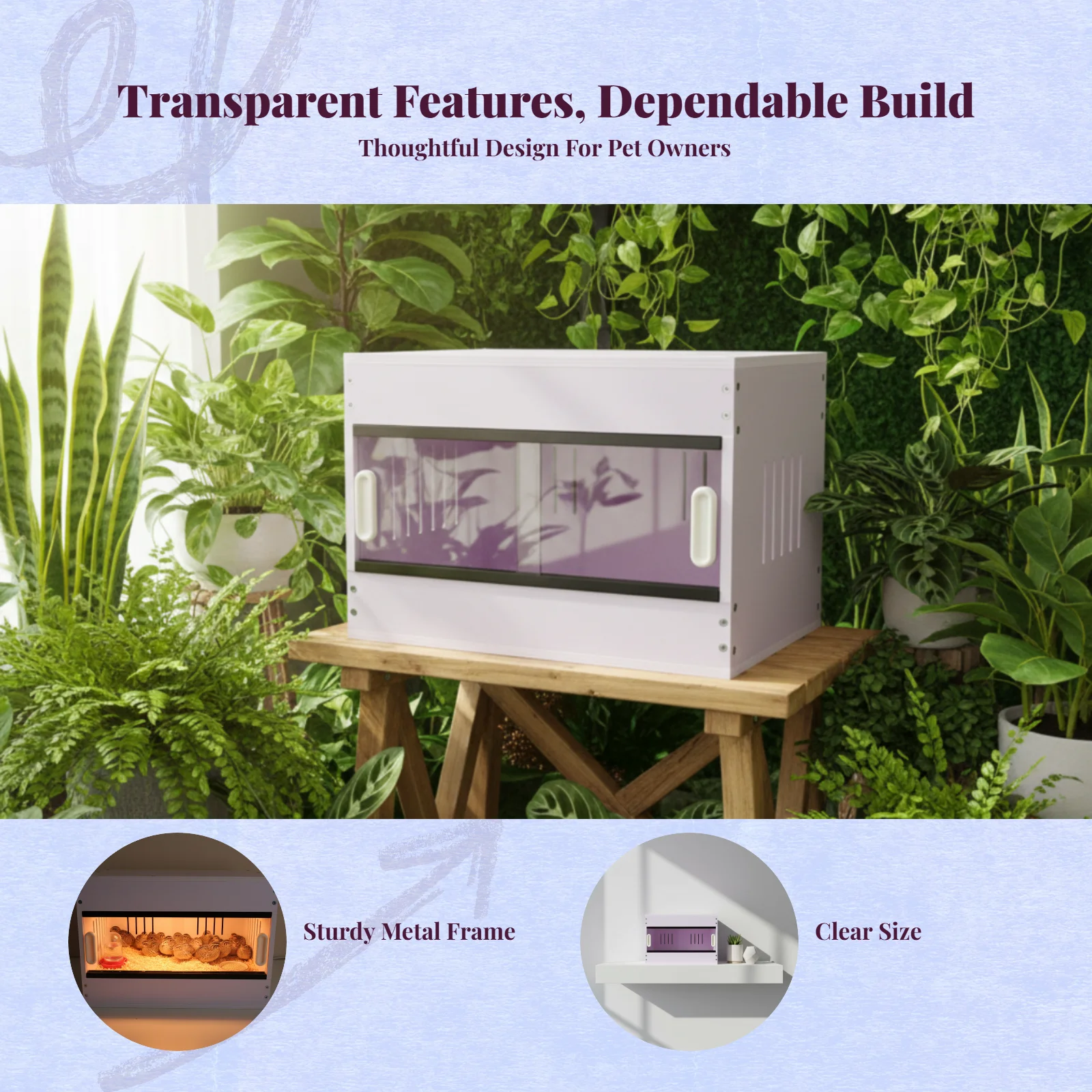 Pet Incubator, Stackable, Surround Heating, Avians, Parrots
Pet Incubator, Stackable, Surround Heating, Avians, Parrots