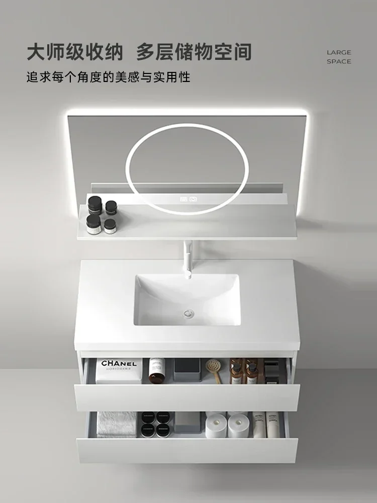 SNUU bathroom cabinet solid wood combination modern simple light luxury smart bathroom ceramic integrated sink stone plate 2024
SNUU bathroom cabinet solid wood combination modern simple light luxury smart bathroom ceramic integrated sink stone plate 2024