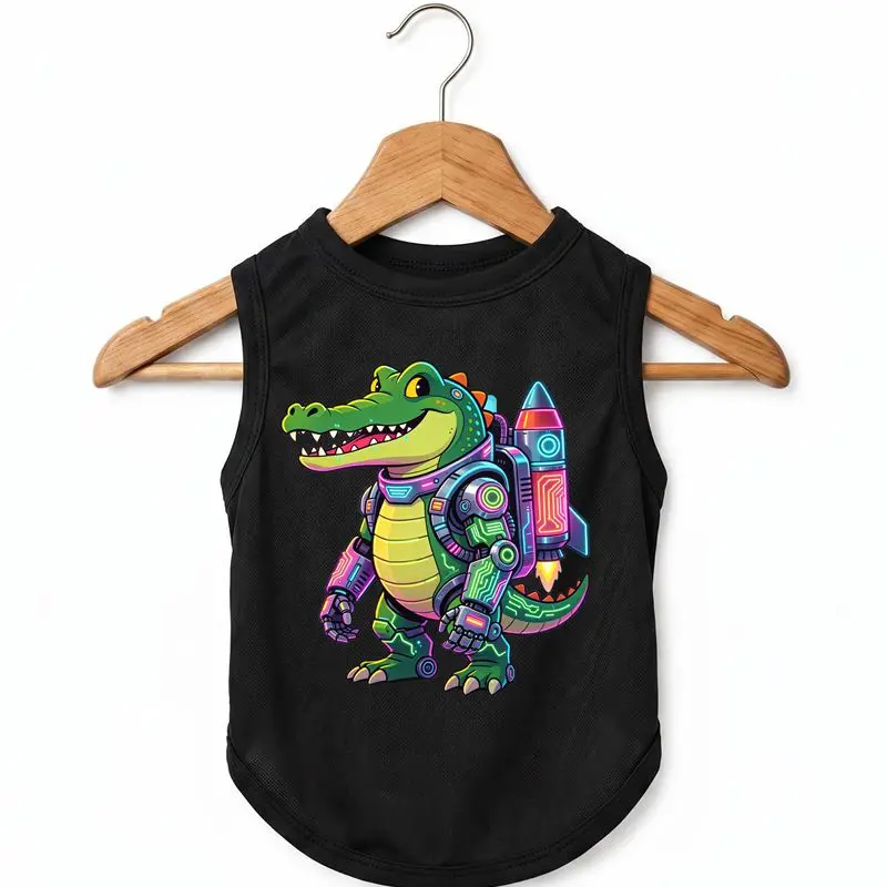 Cool Space Croc Dog Tee, Summer Breathable Puppy Tank, Fun Pet Apparel
Cool Space Croc Dog Tee, Summer Breathable Puppy Tank, Fun Pet Apparel