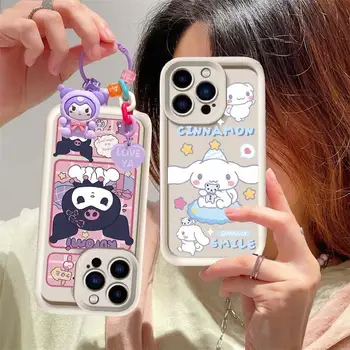 Sanrio Kuromi Hello Kitty Cinnamoroll Bracket Bracelet Phone Case for Google Pixel 7 8 9 Pro XL 7A 8A Soft Silicone Back Cover