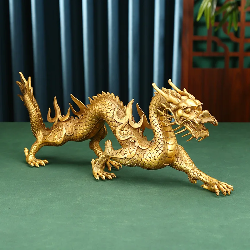 Brass auspicious dragon ornament zodiac dragon new Chinese home furnishing living room office decoration
Brass auspicious dragon ornament zodiac dragon new Chinese home furnishing living room office decoration