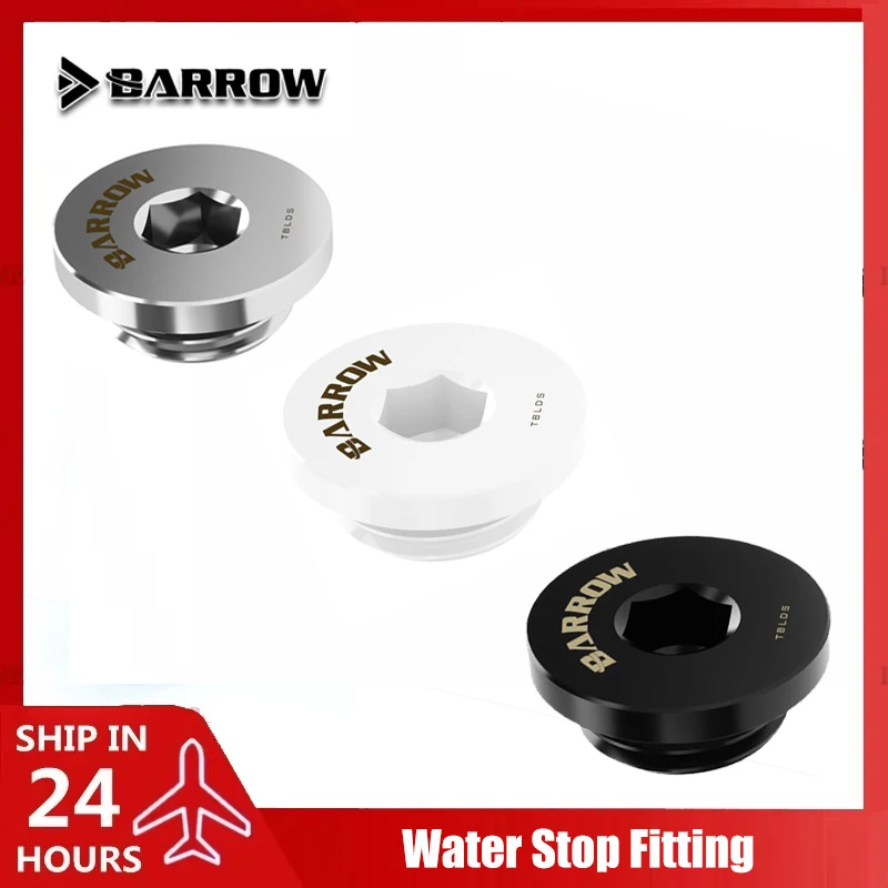 Barrow Water Stop Plug Fitting, G1/4" Ultra-Thin Inner Six Angle, TBLDS ,White/Black/Silver
Barrow Water Stop Plug Fitting, G1/4" Ultra-Thin Inner Six Angle, TBLDS ,White/Black/Silver