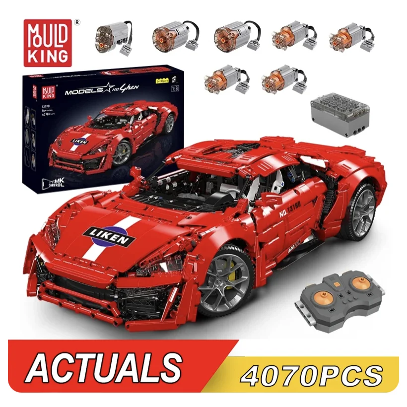 Лэйкан гиперпорт с техническим дистанционным управлением MOULD KING 13190, игрушечные супергоночные автомобили, электрические строительные блоки, кирпичи для мальчиков, подарок
Лэйкан гиперпорт с техническим дистанционным управлением MOULD KING 13190, игрушечные супергоночные автомобили, электрические строительные блоки, кирпичи для мальчиков, подарок