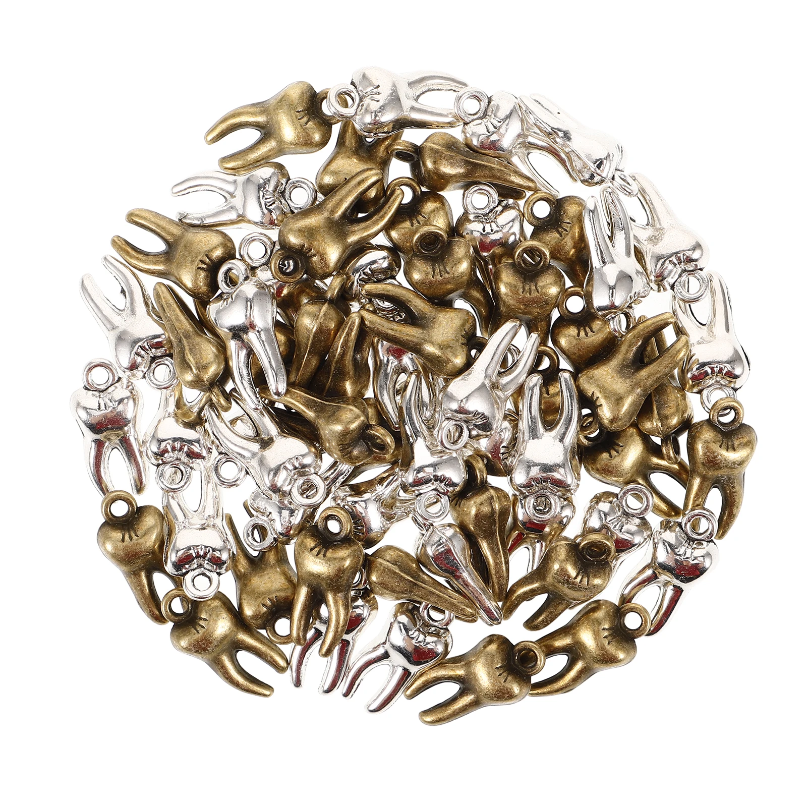 60pcs Teeth Pendant Zinc Alloy Charms for Jewelry Making DIY Crafts Bronze Silver Color Necklace Bracelet Accessories
60pcs Teeth Pendant Zinc Alloy Charms for Jewelry Making DIY Crafts Bronze Silver Color Necklace Bracelet Accessories