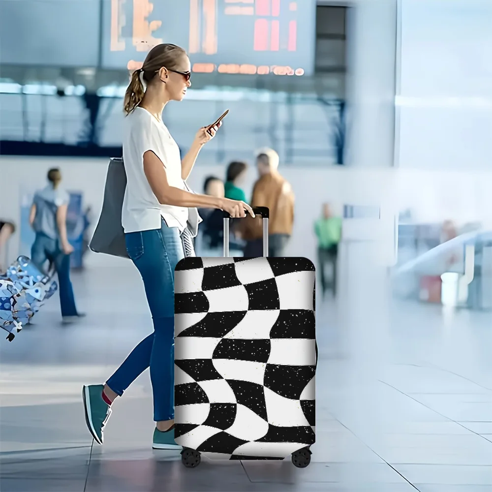 1PC Abstract monochrome wave pattern luggage cover for luggage sizes 18 – 32 inches; retro-textured, dustproof, elastic trave
1PC Abstract monochrome wave pattern luggage cover for luggage sizes 18 – 32 inches; retro-textured, dustproof, elastic trave