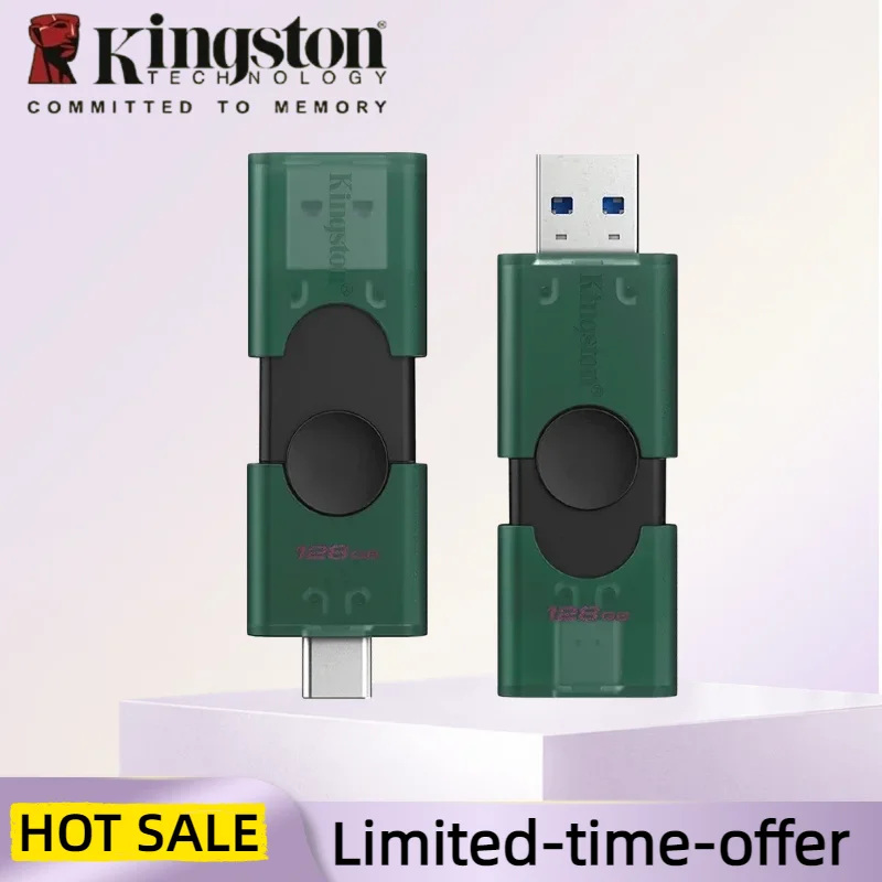 Kingston USB 3.2 Dual Type-C USB-A Flash Drive 128GB 256GB OTG Pendrive Memory Stick for iPhone 15 16 Original DTDEG2 U Disk
Kingston USB 3.2 Dual Type-C USB-A Flash Drive 128GB 256GB OTG Pendrive Memory Stick for iPhone 15 16 Original DTDEG2 U Disk