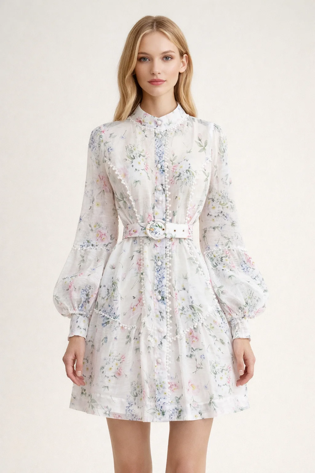 Women's 2026 Spring Australian Gradient Print Midi Dress Mandarin Collar Button Down Flared Skirt Belted Date Outfit
Women's 2026 Spring Australian Gradient Print Midi Dress Mandarin Collar Button Down Flared Skirt Belted Date Outfit