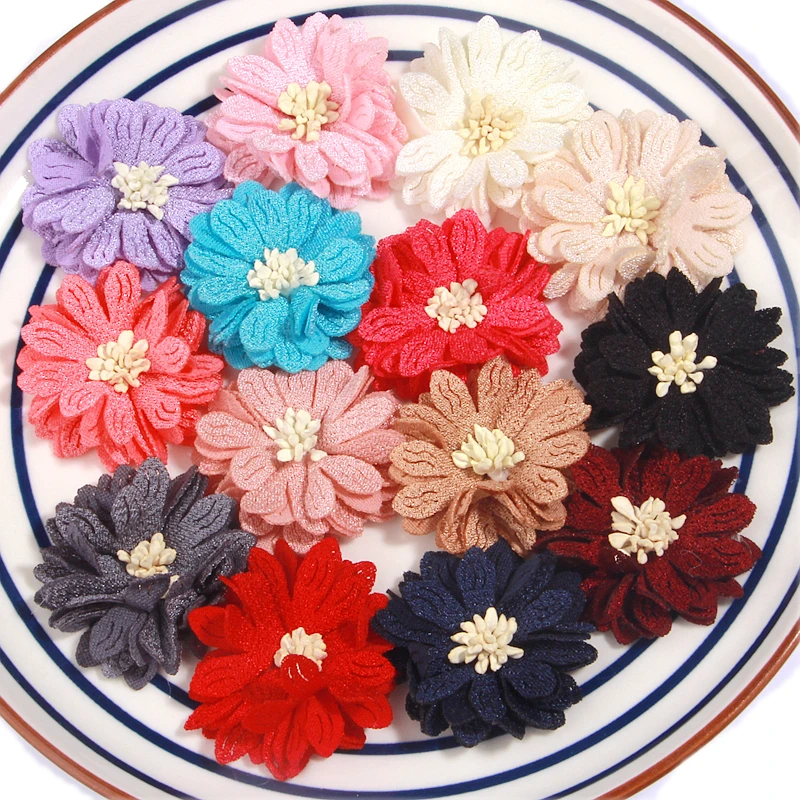20Pcs 4.5CM Solid Artificial Fabric Flowers With Stamen For Hair Accessories Hairband Apparel Accessories for Headbands
20Pcs 4.5CM Solid Artificial Fabric Flowers With Stamen For Hair Accessories Hairband Apparel Accessories for Headbands