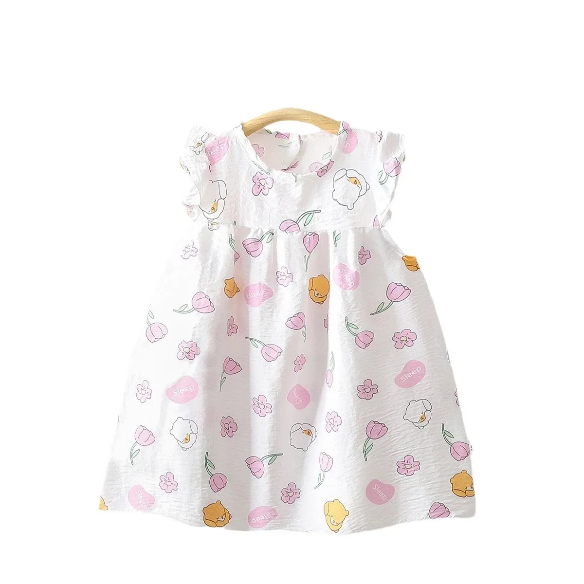 New Kid Girl Summer Sleeveless Dress Delicate Prints Fashion Flutter Sleeve Details Skirt Baby Daily Casual Wear Children Dress
New Kid Girl Summer Sleeveless Dress Delicate Prints Fashion Flutter Sleeve Details Skirt Baby Daily Casual Wear Children Dress