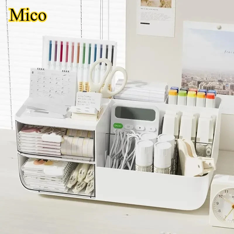 Aesthetic Desktop Storage Box with Drawers - Pastel Makeup & Stationery Organizer for Study Desk
Aesthetic Desktop Storage Box with Drawers - Pastel Makeup & Stationery Organizer for Study Desk