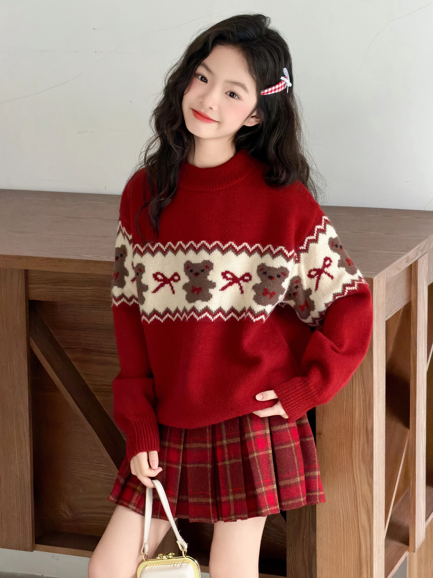 Girls Fce Lined Knitwear Set Autumn Winter High Waist Knot Cotton Thiened Long Sve Casual Sle Two Piece Suit
Girls Fce Lined Knitwear Set Autumn Winter High Waist Knot Cotton Thiened Long Sve Casual Sle Two Piece Suit