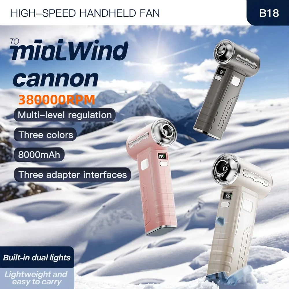 Mini Portable Air Blower 380000RPM Six-speed regulation Turbo Jet Fan High Speed Car Vacuum Cleaner Computer Keyboard Duster
Mini Portable Air Blower 380000RPM Six-speed regulation Turbo Jet Fan High Speed Car Vacuum Cleaner Computer Keyboard Duster