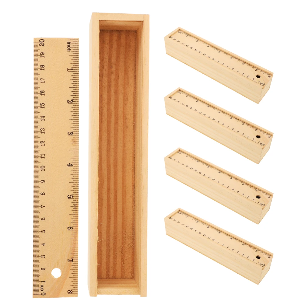5pcs Stationery Box Wood Pencil Case Kids Adults School Office Organizer Sturdy Slide Built In Ruler Storage DIY Student Pen
5pcs Stationery Box Wood Pencil Case Kids Adults School Office Organizer Sturdy Slide Built In Ruler Storage DIY Student Pen