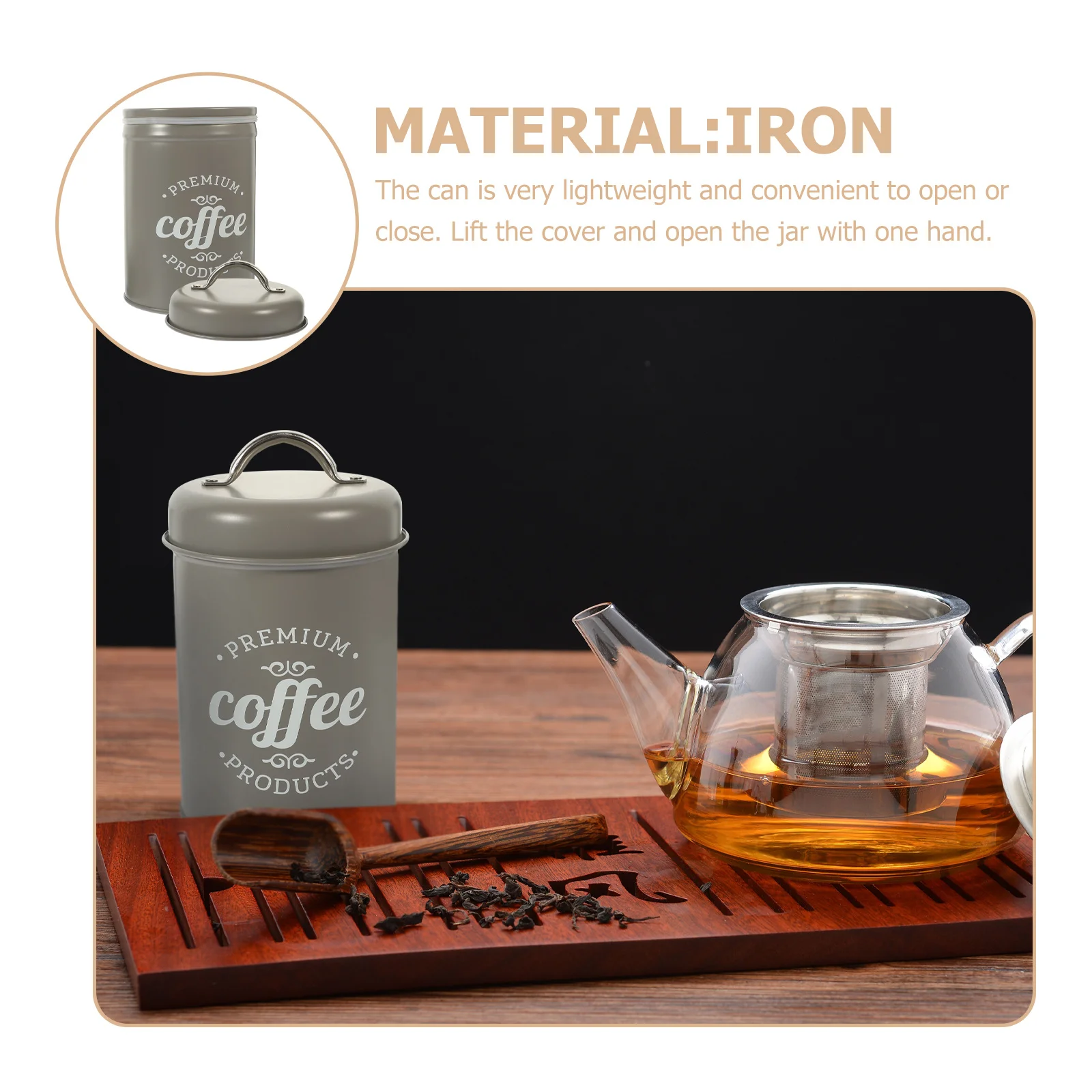 1200Ml Metal Storage Canister for Coffee Tea Candy Kitchen Pantry Organizer Desktop Condiment Jar Multi Function Holder
1200Ml Metal Storage Canister for Coffee Tea Candy Kitchen Pantry Organizer Desktop Condiment Jar Multi Function Holder