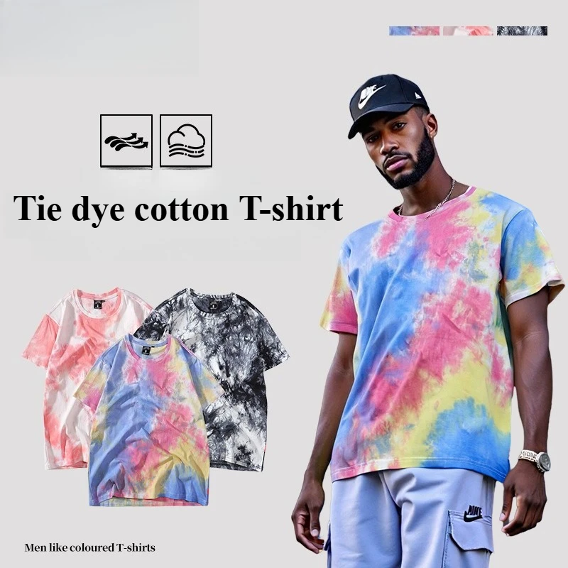 Tie-dyet Cotton T Shirts Men Casual Loose Women Summer Tops Campus Youth Summer Shirts Men Tees Unisex Short Sleeves
Tie-dyet Cotton T Shirts Men Casual Loose Women Summer Tops Campus Youth Summer Shirts Men Tees Unisex Short Sleeves