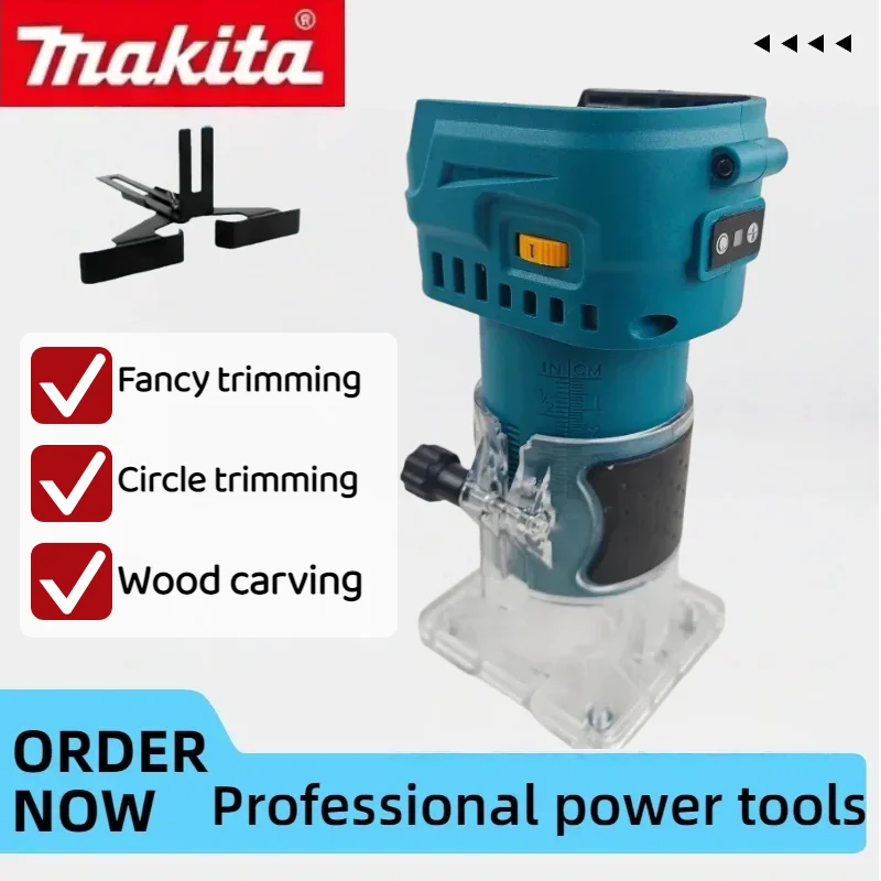 Makita Compact Makita Rechargeable Cordless Trimmer Brushless Design Household Wood Edge Milling Engraving Tool
Makita Compact Makita Rechargeable Cordless Trimmer Brushless Design Household Wood Edge Milling Engraving Tool