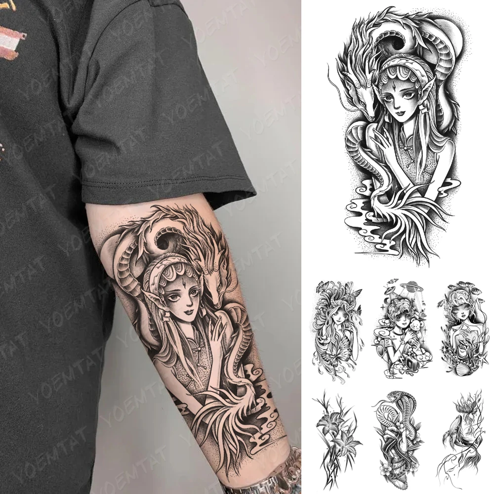Flying Dragon Girl Waterproof Temporary Tattoo Sticker Moon Snake Sexy Anime Flash Tatoo Arm Leg Women Men Fake Tattoos Body Art
Flying Dragon Girl Waterproof Temporary Tattoo Sticker Moon Snake Sexy Anime Flash Tatoo Arm Leg Women Men Fake Tattoos Body Art