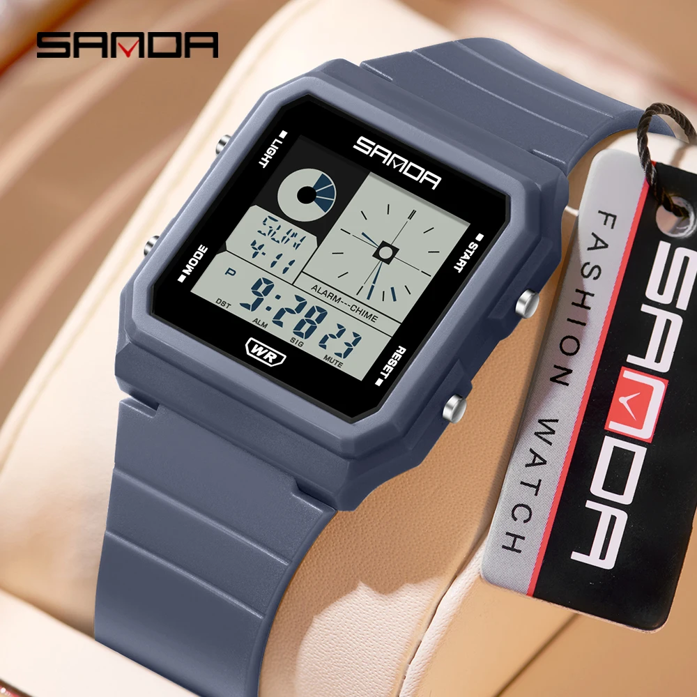 SANDA 2216 New watch for Men Women Students luxury Waterproof Lightweight Multi-function LED digital Vintage Square Wrist watch
SANDA 2216 New watch for Men Women Students luxury Waterproof Lightweight Multi-function LED digital Vintage Square Wrist watch