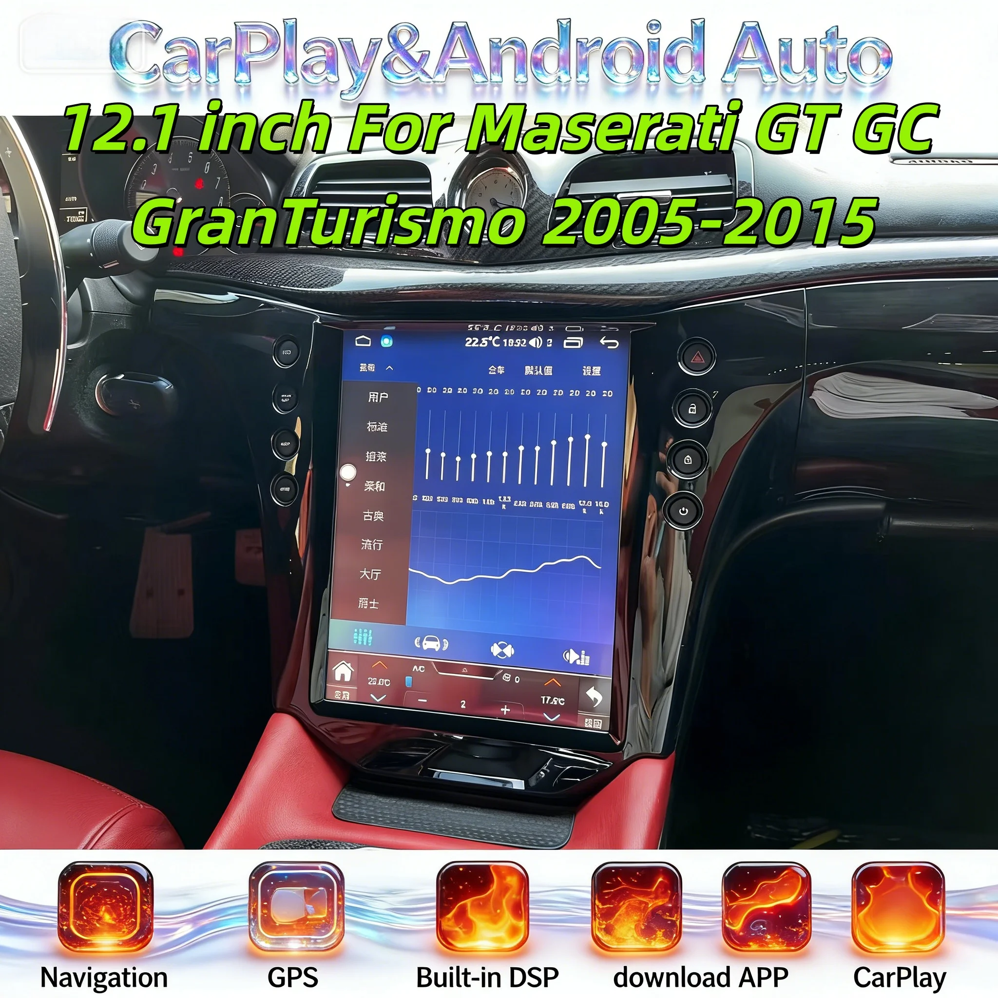 Multimedia Android Player For Maserati GT GC GranTurismo 2005-2015 Wireless Carplay Head Unit Vertical Radio Stereo 4G WIFI
Multimedia Android Player For Maserati GT GC GranTurismo 2005-2015 Wireless Carplay Head Unit Vertical Radio Stereo 4G WIFI
